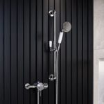 Chrome Thermostatic Mixer Shower Set With Traditional Round Slide Rail Kit – Volta