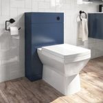 500mm Blue Back to Wall Toilet Unit and black fittings – Ashford