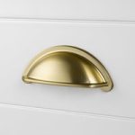 4 Brushed Brass Cup Handles – Kentmere