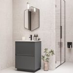 600mm Grey Freestanding Vanity Unit with Basin – Roxbi