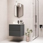 600mm Grey Wall Hung Vanity Unit with Basin – Roxbi