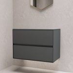 800mm Grey Wall Hung Countertop Vanity Unit- Roxbi