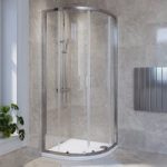 Chrome 4mm Glass Quadrant Shower Enclosure with Shower Tray 800mm  – Lyra