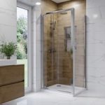 Chrome 6mm Glass Rectangular Hinged Shower Enclosure 900x700mm – Carina