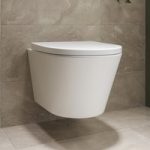 Wall Hung Rimless Toilet with Soft Close Seat – Newport