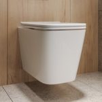 Wall Hung Rimless Toilet with Soft Close Seat – Albi