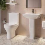 Close Coupled Toilet and Full Pedestal Basin Bathroom Suite – Laurel