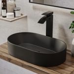 Matt Black Oval Countertop Basin 525mm – Tennessee