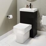 500mm Black Cloakroom Toilet and Sink Unit with Black Fittings – Valetta