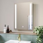 Rectangular Heated Bathroom Mirror with Lights 500 x 700mm – Capella