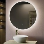 Round Backlit Heated Bathroom Mirror with Lights 800mm – Luna