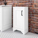 Single Door White Freestanding Storage Cabinet 450 x 800mm – Camden