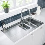 1.5 Bowl Chrome Stainless Steel Kitchen Sink with Reversible Drainer – Enza Isabella