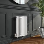 White Horizontal 2 Column Traditional Radiator 600 x 425mm – Nambi