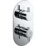 Chrome 1 Outlet Concealed Thermostatic Shower Valve with Dual Control – Flow