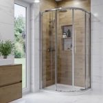 Chrome 6mm Glass Offset Quadrant Shower Enclosure 1000x800mm – Carina