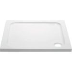 900x900mm White Acrylic Capped Stone Resin Square Shower Tray- Pearl