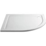 1000x800mm White Acrylic Capped Stone Resin Right Hand Offset Quadrant Shower Tray – Pearl