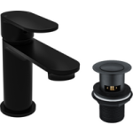 Black Cloakroom Mono Basin Mixer Tap With Waste – Como