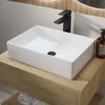 White Rectangular Countertop Basin 450mm – Corey