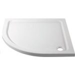 900mm Non Slip White Stone Resin Quadrant Shower Tray  – Pearl