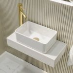 Gloss White Rectangular Countertop Basin 361mm – Vida